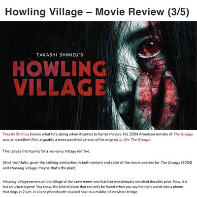 Howling Village – Movie Review (3/5)